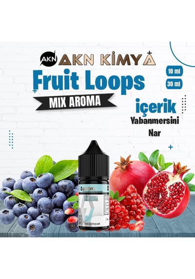 Akn Kimya Fruit Loops Mix Aroma Yabanmersini Nar Gıda Aroması 10 Ml