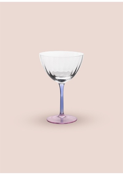 The Mia Ayaklı Cam Dondurma Kasesi Mavi Pembe 240 Ml