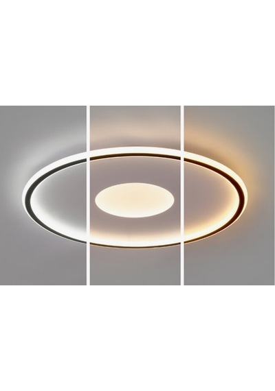 Siyah Ø40 cm Yuvarlak 3000K Sarı Işık Led Tavan Lambası