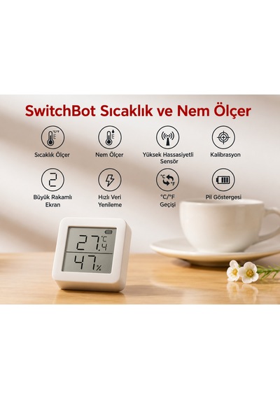 Kablosuz Ekranlı Isı & Nem Sensörü