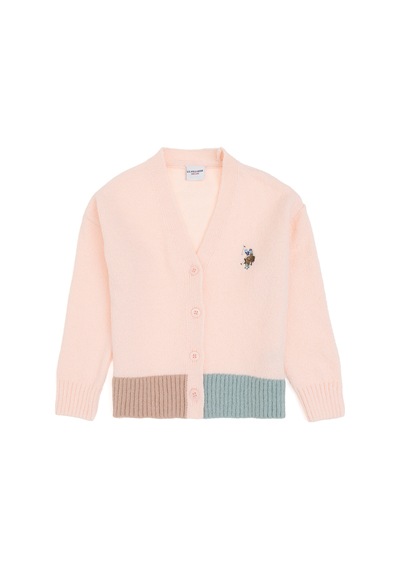 U.s. Polo Assn. Kız Çocuk Açık Pembe Hırka Triko 50316267-vr078 Acık Pembe