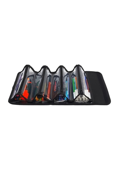 X-case Kalem Çantası Xc-03 Siyah Dört Bölmeli Siyah