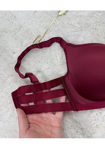 Le Jardin Marilyn Soft Cup Balenli Desteksiz Büyük Beden Sütyen - Bordo