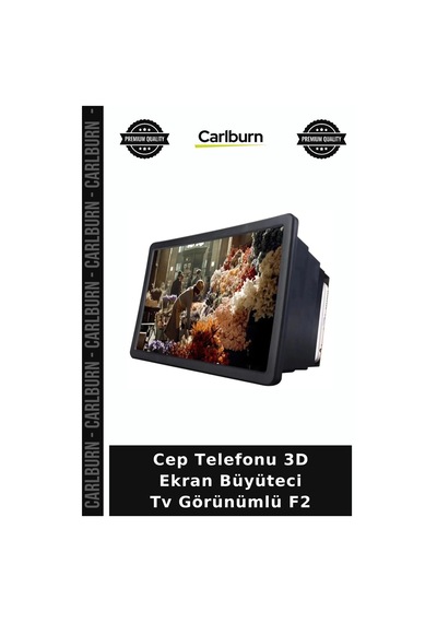 Cep Telefonu 3d Ekran Büyüteci Tv Görünümlü F2 Görsel Araç Telefon Tutucu Medya İzleme