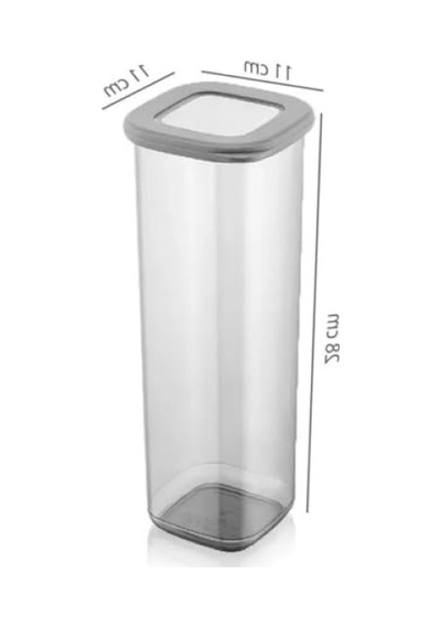 Hava Geçirmez Şeffaf Kare Saklama Kabı 2 Adet, 2000 Ml 0