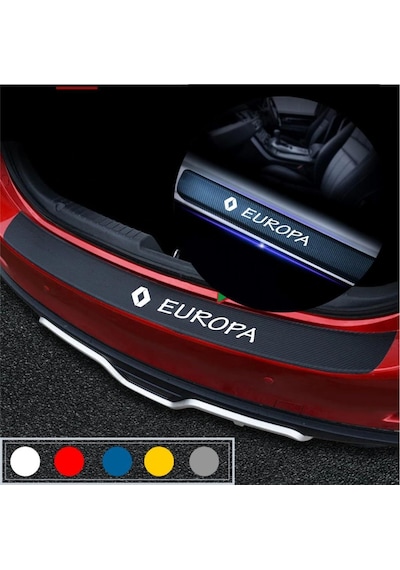 Renault Europa Için Karbon Bagaj Ve Kapı Eşiği Sticker Seti