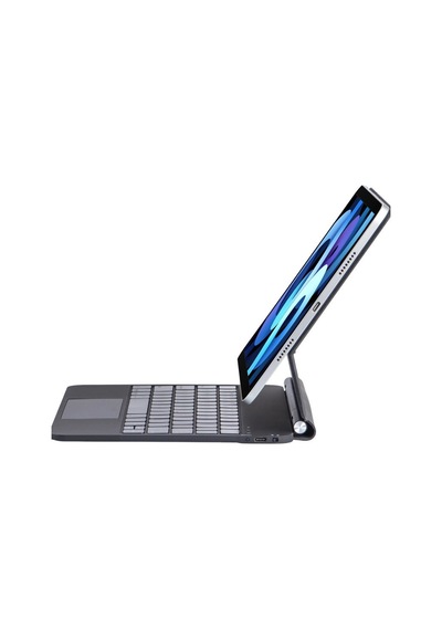İpad Uyumlu Pro 11 2022 Kılıf X7 Magic Manyetik Klavyeli Tablet Kılıfı - Siyah
