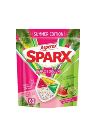 Sparx Bulaşık Makinesi Kapsülü 60 Lı Summer Edition Karpuz & Cool Lime Kokulu