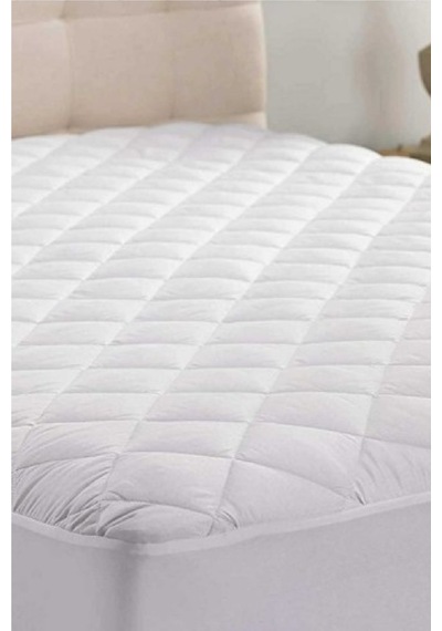 Bebesi Fitted Kapitoneli 160x200 Cm Çift Kişilik Yatak Koruyucu Çarşaf Beyaz