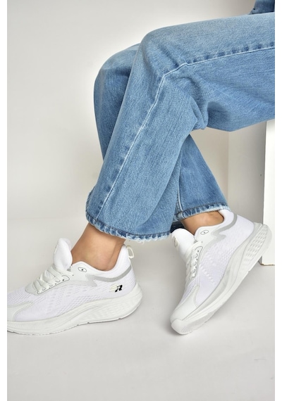 Fox Shoes Y702500804 Beyaz Kumaş Kalın Tabanlı Spor Ayakkabı Sneakers Beyaz