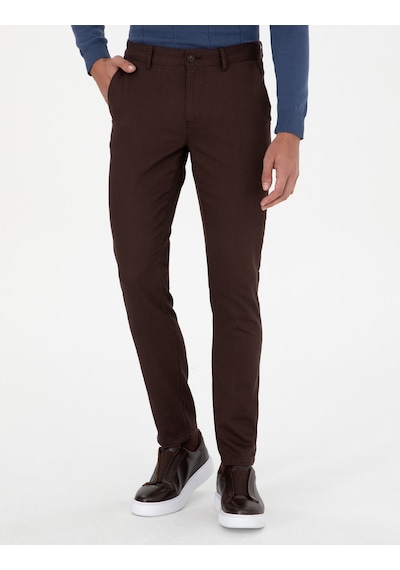 Pierre Cardin Erkek Koyu Kahverengi Pantolon Kanvas-chino 50299517-vr084 Koyu Kahverengi