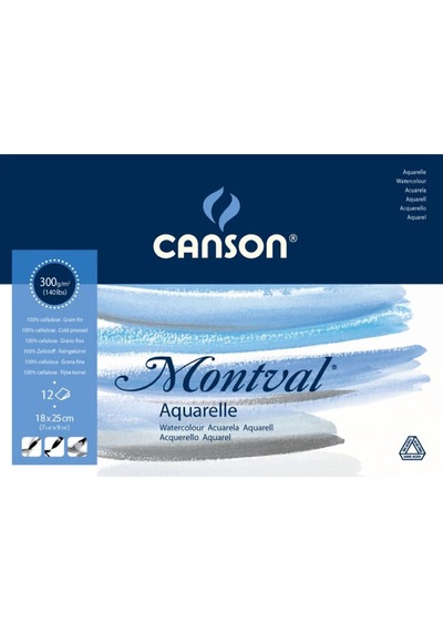 Canson Montval Sulu Boya Blok Pad Canmontv 12 Syf 18x25 300 Gr