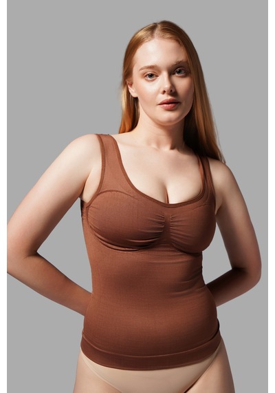 Kadın Korse Atlet 6055 Kahverengi