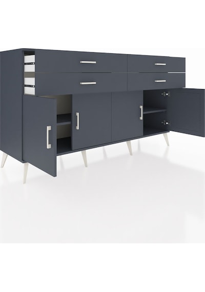 Hyperion Konsol 2 Raflı 4 Çekmeceli 8 Kapaklı 176x44x99 Antrasit- Antrasit-antrasit Hyperion Konsol 2 Raflı 4 Çekmeceli 8 Kapaklı 176x44x99 Antrasit- Antrasit-antrasit