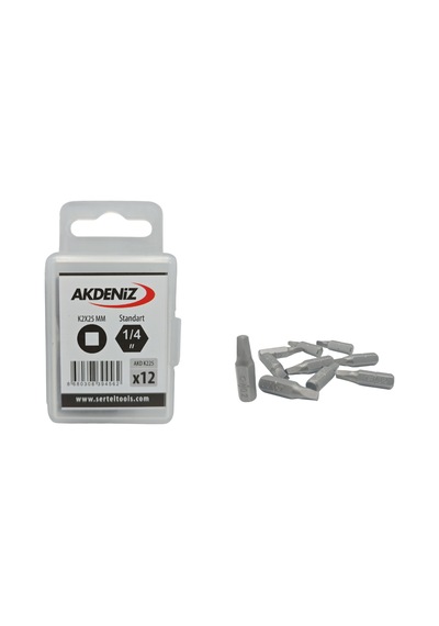 Akdeniz Akd/k225 1/4 Kare No.2x25 Mm 192 Adet Bits Uç