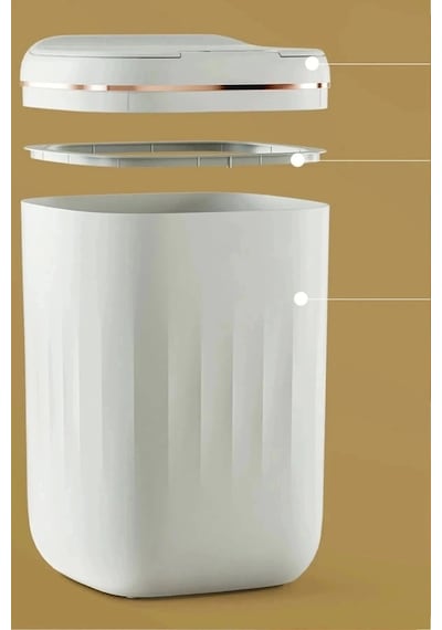 Temassız Sensörlü 20 Litre Çöp Kovası Uv Işıklı Koku Geçirmez Mutfak Banyo Kullanımı