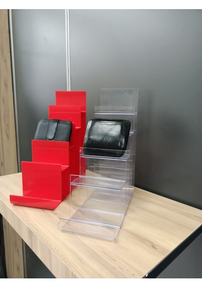 Uzman Grup Raf Pleksi Cüzdanlık Teşhir Standı (10'Li Paket)