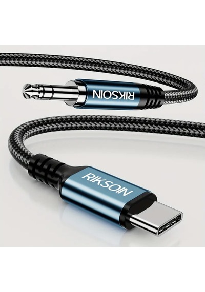 Riksoin 3-metre Type-c To 3.5mm Aux Kablo Hi-fi Ses Teknolojisi Ce Sertifikalı Hasır Örgülü Sağlam Ses Kablosu Telefon/araba/tablet - Riksoin 3-metre Type-c To 3.5mm Aux Kablo Hi-fi Ses Teknolojisi Ce Sertifikalı Hasır Örgülü Sağlam Ses Kablosu Telefon/araba/tablet -