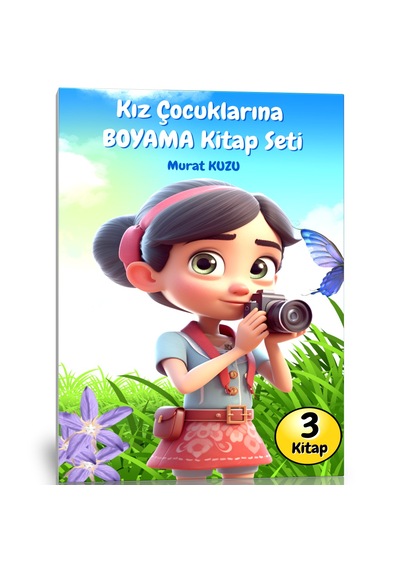 Kız Çocuklarına Boyama Kitap Seti 3 Kitap