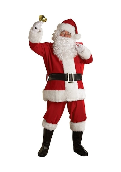 Kostümsarayı Yetişkin Noel Baba Kostümü Lüks Kadife