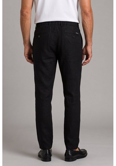 Bisse Siyah Keten Jogger İpli Spor Pantolon Pns26y26109 D-90