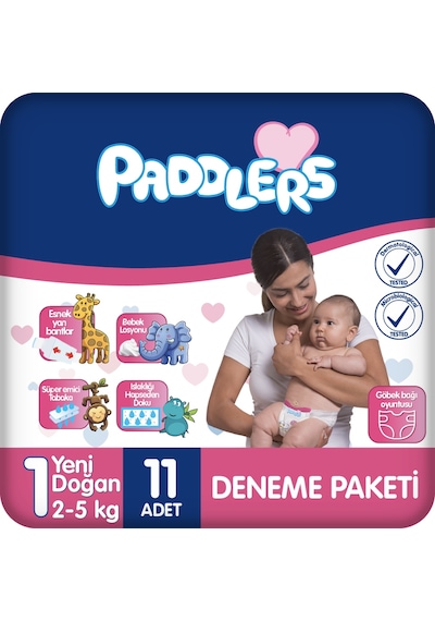 Yenidoğan Bebek Bezi 1 Numara (2-5 Kg) 11 Adet – Deneme Paketi, Hassas Ciltlere Uygun