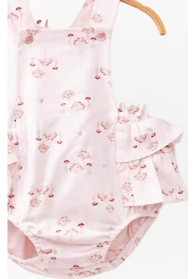 For My Baby Kız Fırfırlı Salopet Pembe