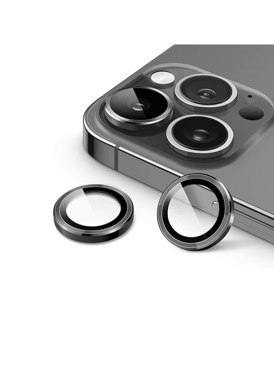 Apple Uyumlu iPhone 16 Pro / Pro Max İçin Ipg Kamera Lens Koruyucu - Uzay Gri