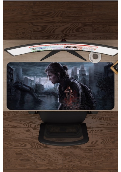 The Last Of Us Kaymaz Dikişli Kauçuk Oyuncu Mousepad V2 - 90x40 Xxl Gaming Mouse Pad Fare Altlığı