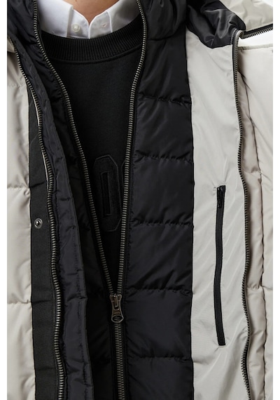 Lacoste Down Fill Jacket Kaztüyü Dolgu Kapüşonlu Gri Mont Gri
