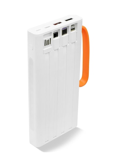 Powerway QC10 10.000 mAh PD 22.5 W Kablolu Hızlı Şarj Powerbank Beyaz