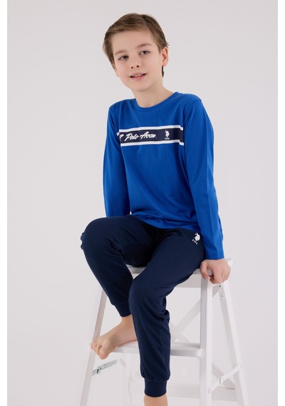 U.S. Polo Assn. U.s. Polo Assn Erkek Çocuk Mavi Pijama Takımı Us2210-c-v2