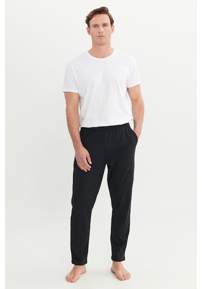 AC&Co / Altınyıldız Classics Erkek Sıyah Pamuklu Standart Fit Normal Kesim Beli Lastikli Cepli Pijama Altı Sıyah Siyah AC&Co / Altınyıldız Classics Erkek Sıyah Pamuklu Standart Fit Normal Kesim Beli Lastikli Cepli Pijama Altı Sıyah Siyah