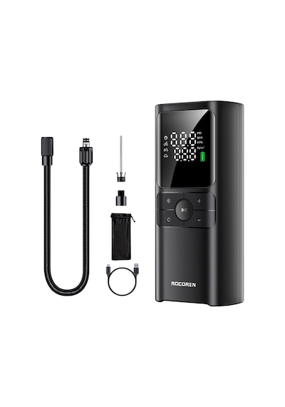 150psı 4000mah Şarjlı Taşınabilir Hava Pompası Araç Lastik, Bisiklet, Top Şişirme Powerbank+led Lamba+lcd Ekran