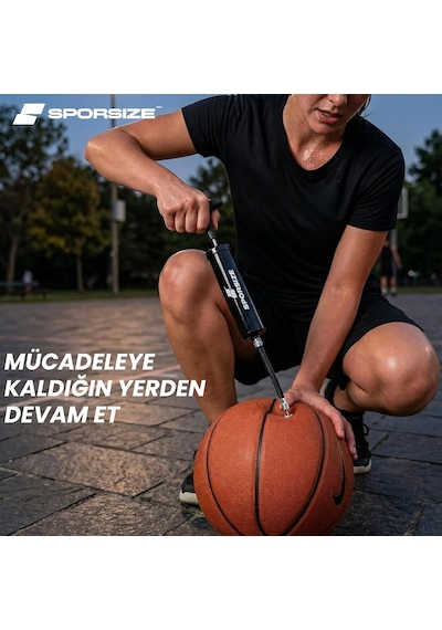 Profesyonel Top Şişirme Pompası Futbol, Basketbol, Voleybol, Hentbol, Pilates & Denge Diski İçin