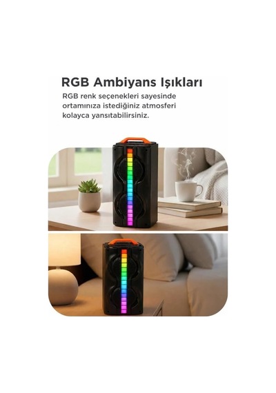 Premium Taşınabilir Aksesuar Ses Bluetooth Hoparlör Mikrofonlu Speaker Kts-1790