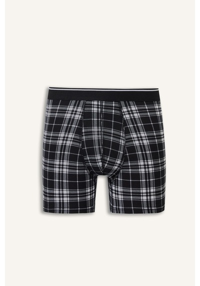 Defacto Regular Fit Ekose Desenli Beli Lastikli 3lü Boxer I2275ax26aubk81 Siyah-bk81