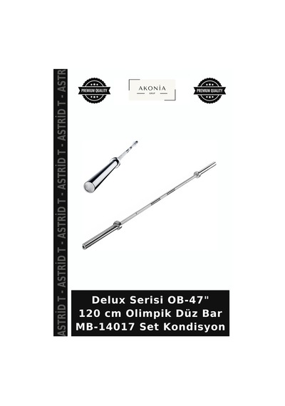 Delux Serisi Ob-47" 120 Cm Olimpik Düz Bar Mb-14017 Set Kondisyon