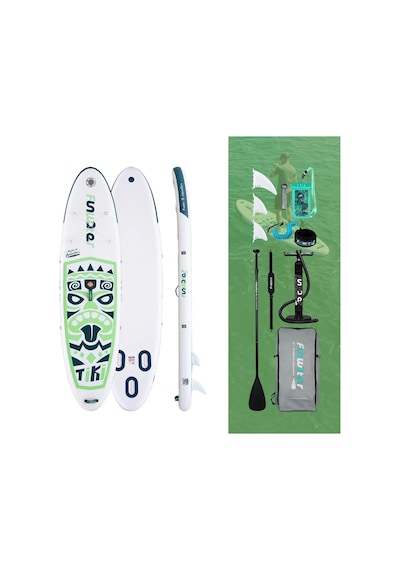 Funawater Tiki Şişme Sup Board/stand Up Paddle Board Pati Dostu Yüzey 320x85x15 Cm