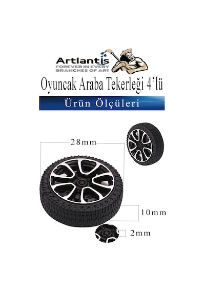 Oyuncak Araba Tekerleği Seti 4 Lü 1 Paket Plastik Tekerlek Deney İçin 2 Adet Metal Şaft Proje Deney Seti