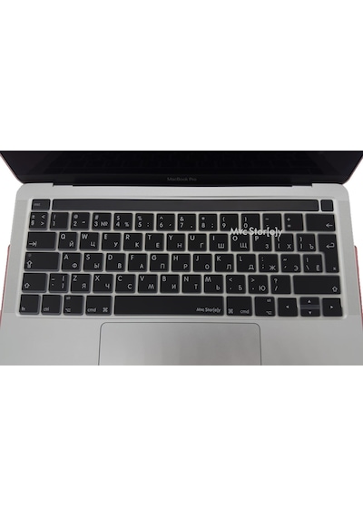 Rusça Klavye Apple Uyumlu MacBook Pro Kılıf A1706 A1989 A2159 A1707 A1990 İle Koruyucu Siyah