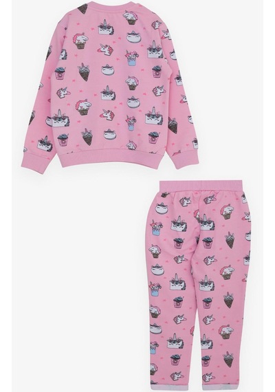 Breeze Kız Bebek Eşofman Takımı Prenses Dinozor Desenli 9 Ay-3 Yaş, Pembe-pembe Pembe