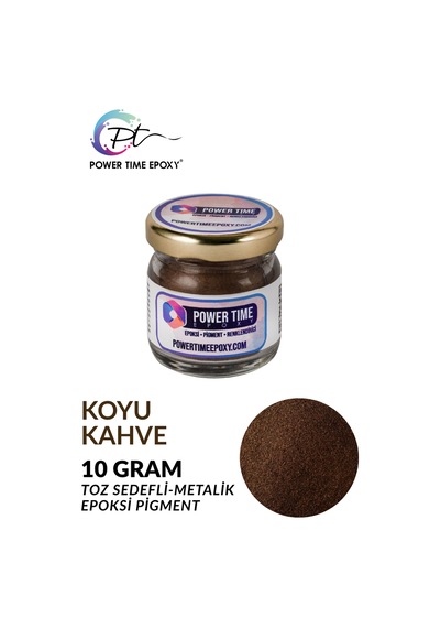 Sedefli Metalik Toz Pigment Boya / Koyu Kahverengi / Epoksi Için