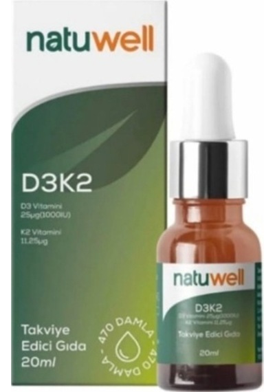 Natuwell Vıt. D3k2 1205 Mcg 20 Ml Damla