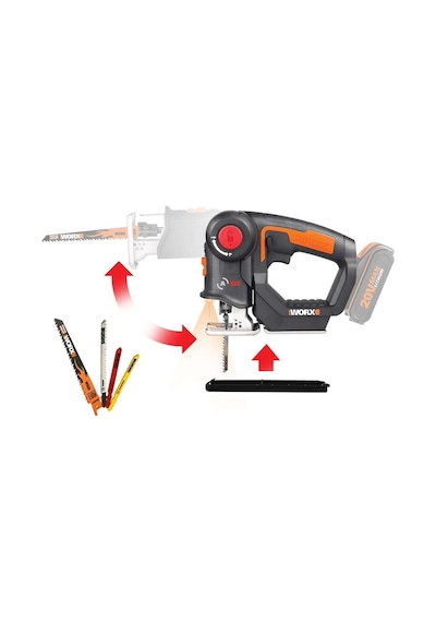 Worx Wx550.9 20volt Profesyonel Dekupaj Ve Tilki Kuyruğu Testere Akü Dahil Değildir Fr Wx550.9