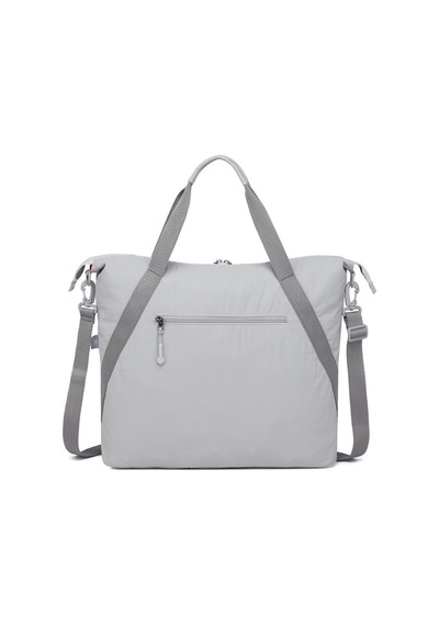 Smart Bags Mikro Poly Kumaş Büyük Boy Kadın Omuz Çantası 3335 Gri