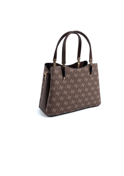 Silver Polo Sp1205 Kadın El Çantası Monogram Kahve-kahve