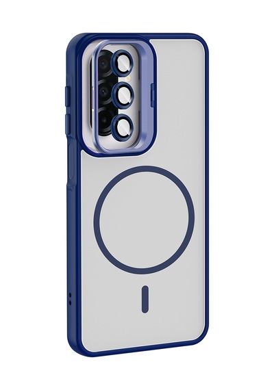 Zore Galaxy Uyumlu A17 Kılıf Standlı Ve Kamera Lens Hediyeli Ogaa Etro Kapak - Gri