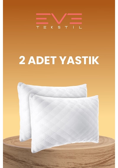 Eve Tekstil Diamond Kalite Kapitone Yastık  2 Adet 50 x 70 CM 800 G