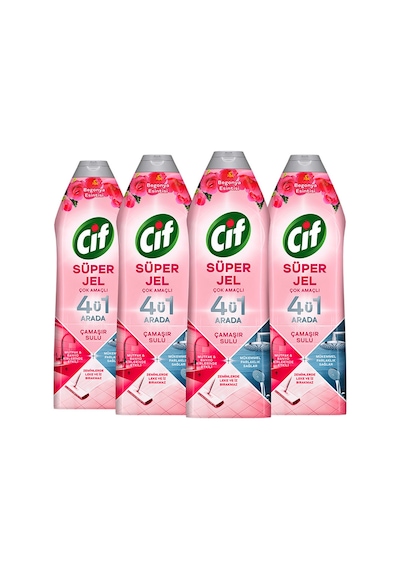 Cif Jel Yüzey Temizleyici Çiçek Ferahlığı 750 Ml X4 Diğer